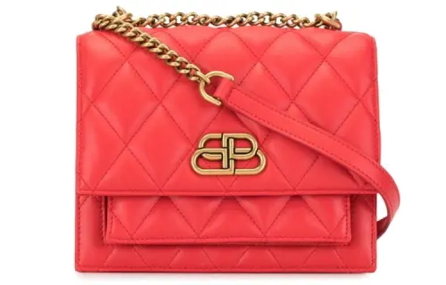 Balenciaga Leather Crossbody Bags Women's Orange Red
