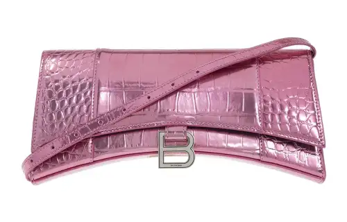 Balenciaga Hourglass Patent Leather Calfskin Lambskin Trim Hourglass Bag, Crossbody Bag, Shoulder Bag Women's