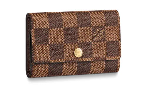 LOUIS VUITTON Checkerboard Canvas Key Pouch Regular Unisex Brown