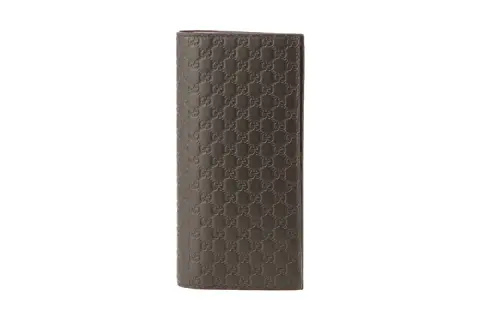 GUCCI Leather Wallet Men's Brown
