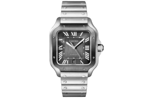 Cartier, mechanical mechanism, waterproof men's watch, dial, case stainless steel, 30meter, 39.8mm