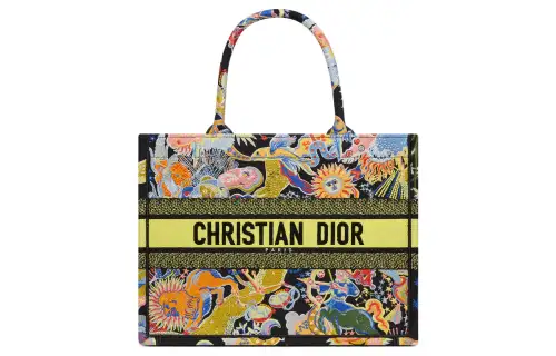 DIOR BookTote Embroidery Tote Bag, Shopping Bag, Handbag, Handbag Women's Multicolor
