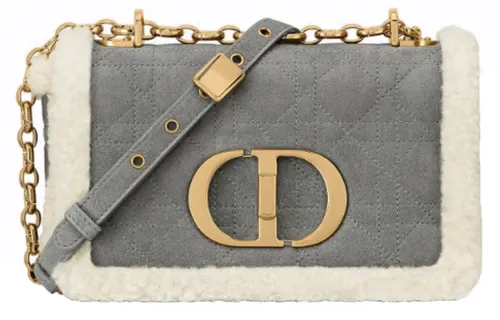 DIOR Sheepskin Crossbody Bag, Shoulder Bag Small Women's Gray