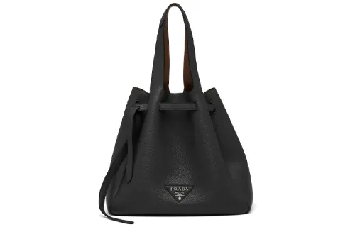 PRADA Leather Tote Bag, Shoulder Bag Women's Black