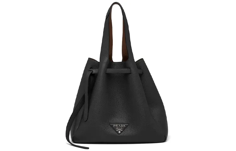 PRADA Leather Tote Bag, Shoulder Bag Women's Black