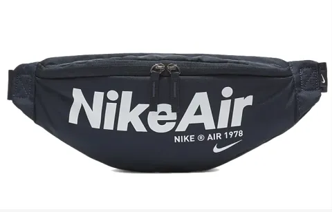 Nike Heritage Polyester Sling Bag, Fanny Pack Regular Unisex Dark Blue Black
