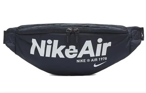 Nike Heritage Polyester Sling Bag, Fanny Pack Regular Unisex Dark Blue Black