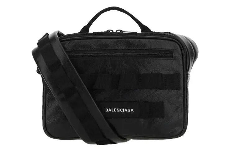 Balenciaga Polyamide Shoulder Bag, Crossbody Bag, Handbag Men's Black