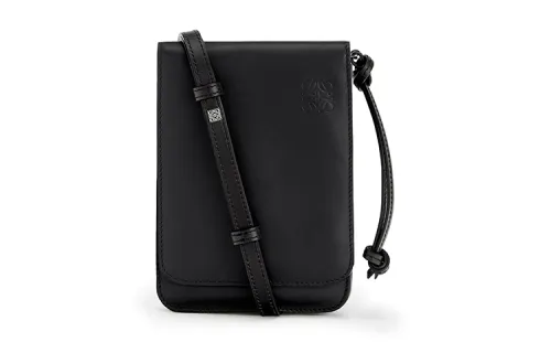 LOEWE Cow Leather Shoulder Bags Men's Black