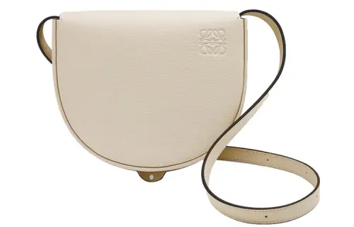LOEWE Heel Lambskin Shoulder Bag, Crossbody Bag Women's Ecru