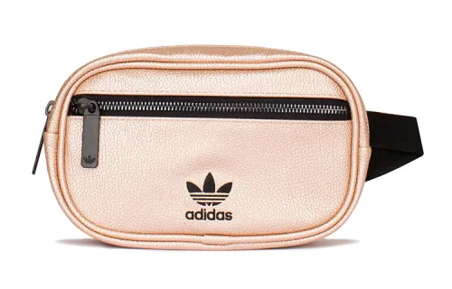 Adidas Originals PU Leather One Shoulder Crossbody Sling Bag, Fanny Pack Unisex Light Pink Red