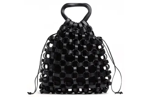 Bottega Veneta Without Strap Sheepskin Handbag Women's Black