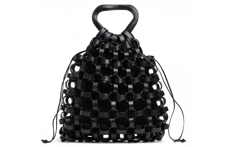 Bottega Veneta Without Strap Sheepskin Handbag Women's Black