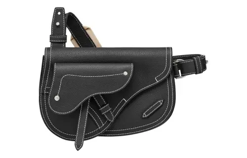 DIOR Saddle Grain Calfskin Saddle Bag, Sling Bag, Shoulder Bag, Crossbody Bag Regular Men's Black