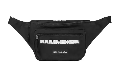 Balenciaga Nylon Fabric One Shoulder Crossbody Fanny Pack Men's Black