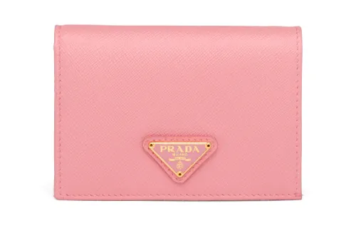 PRADA Saffiano Leather Wallet Small Women's Petal Pink