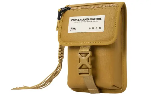 Li Ning Urban Outdoor Collection Fabric Shoulder Bag, Crossbody Bag Unisex Yellow