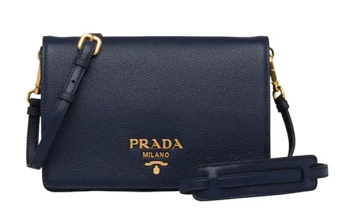 PRADA Cahier With Leather Shoulder Bag, Crossbody Bag Women's Baltic Sea Blue