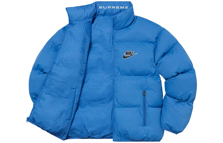 Куртка Supreme x nike reversible puffy jacket SS21 (мультиколор) — фото 15