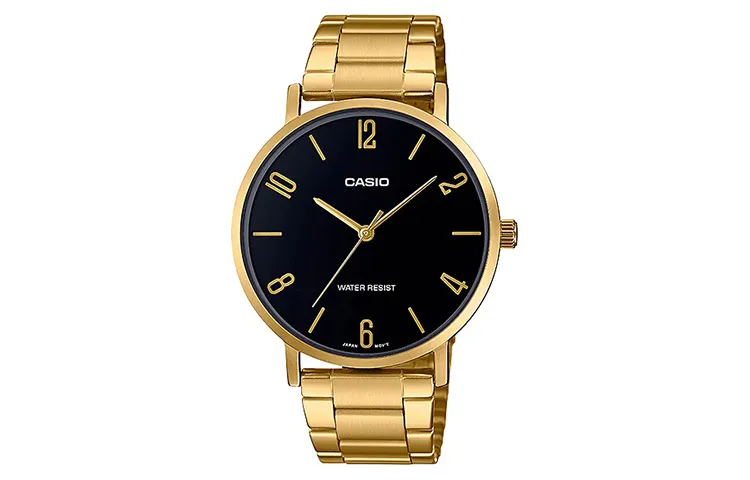 CASIO Men Standard Series Black Watch MTP-VT01G-1B2