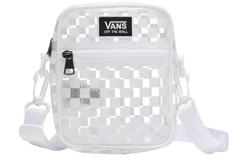 Vans Transparent Portable Crossbody Bag, Shoulder Bag Unisex White