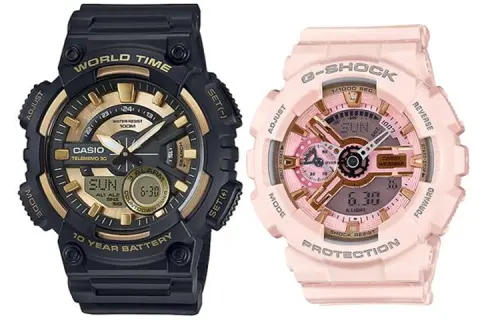 CASIO Unisex Pair Table Series Black Watch