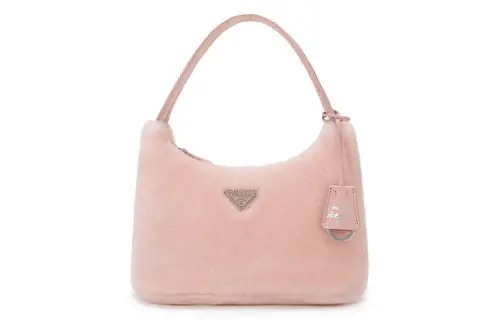 PRADA Fur Shoulder Bag, Handbag, Shoulder Bag Women's Orchid Powder