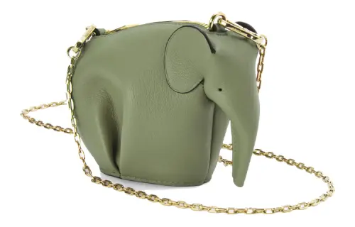 LOEWE Cow Leather Handbag Women's Green
