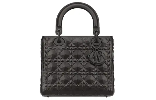 DIOR Lady Dior Cow Leather Handbag, Shoulder Bag, Crossbody Bag, Handbag Medium Women's Black