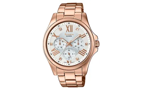 CASIO Women's SHEEN Gold Watch SHE-3806PG-7A