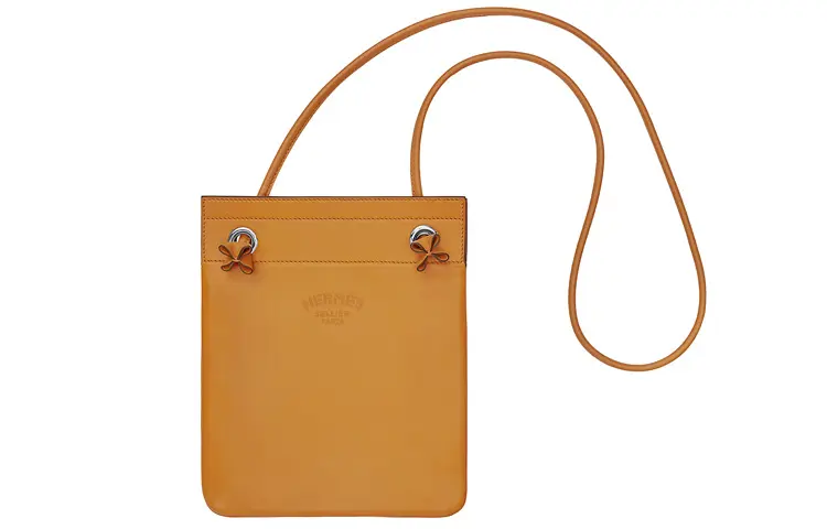 HERMES Aline Milo Lambskin And Swift Calfskin Crossbody Bag Mini Women's Sesame