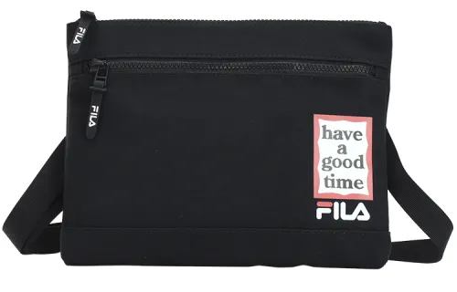 FILA Have A Good Time Collaboration Fabric Shoulder Bag, Crossbody Bag Regular Unisex Jet Black