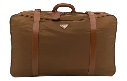 PRADA Artificial Leather Handbag Travel Bag Unisex Brown