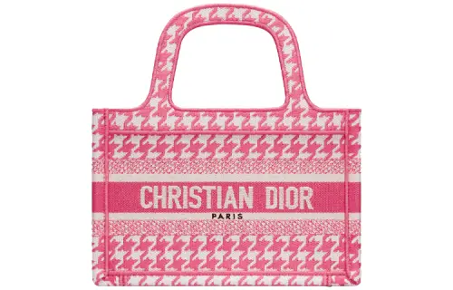 DIOR Canvas Bag, Handbag Mini Women's Peony Pink