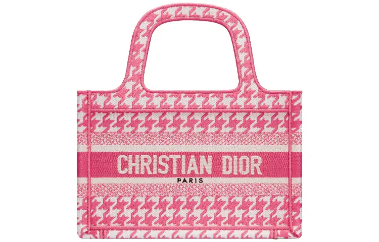 DIOR Canvas Bag, Handbag Mini Women's Peony Pink