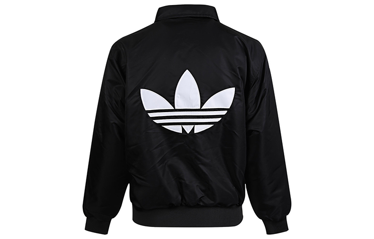 Мужская куртка adidas originals 3 Stripe Bomber (черная) — фото 2
