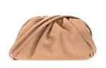 Bottega Veneta Drawstring Cow Leather Clutch Regular Women's Beige