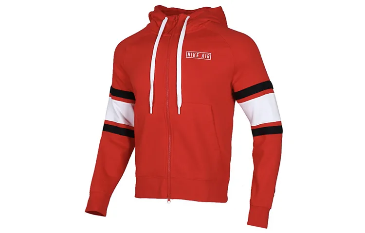 Nike Sweatshirts Men's Red Hooded Moderate
