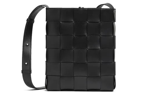 Bottega Veneta Nappa Lamb Leather Shoulder Bag, Crossbody Bag Women's Black