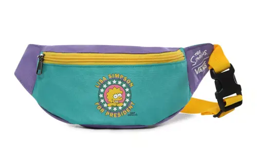 Vans The Simpsons, Collaboration Polyester Fanny Pack Regular Unisex Purple Green Multicolor