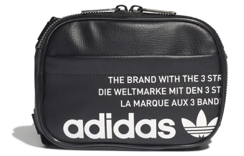 Adidas Originals Trefoil Polyurethane Shoulder Bag, Crossbody Bag Small Unisex Black