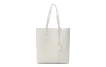 SAINT LAURENT Soft Leather Combo Bag, Tote Bag, Shopping Bag, Handbag Women's Vintage White