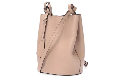 Burberry Leather Bucket Bag, Shoulder Bag, Crossbody Bag, Handbag Regular Women's Camel