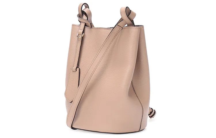 Burberry Leather Bucket Bag, Shoulder Bag, Crossbody Bag, Handbag Regular Women's Camel