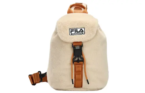 FILA FUSION White Mountaineering Collaboration Fabric Sling Bag Regular Women's Beige Brown