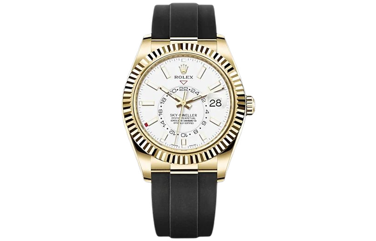 ROLEX Voyager Collection Automatic Mechanical Movement Men's Watches Watch 42mm White Dial 18ct Gold Watch Case