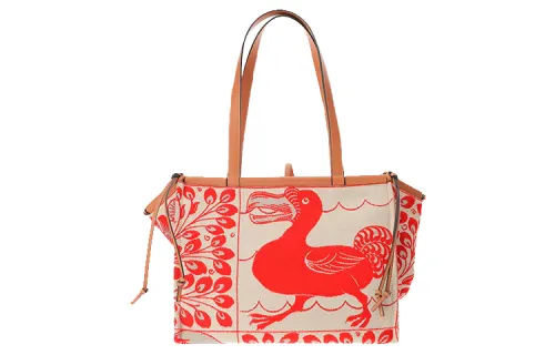 LOEWE Canvas Shoulder Bag Women's Red