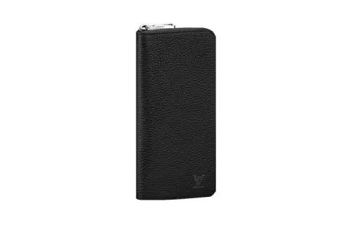 LOUIS VUITTON Zippy Taurrilon Leather Wallet Men's Black