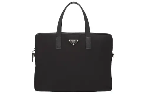 PRADA Saffiano Leather Briefcase, Handbag Men's Black