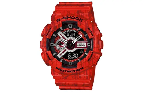 CASIO Men Liquid Crystal/Analog Dual Display Series Black Watch GA-110SL-4